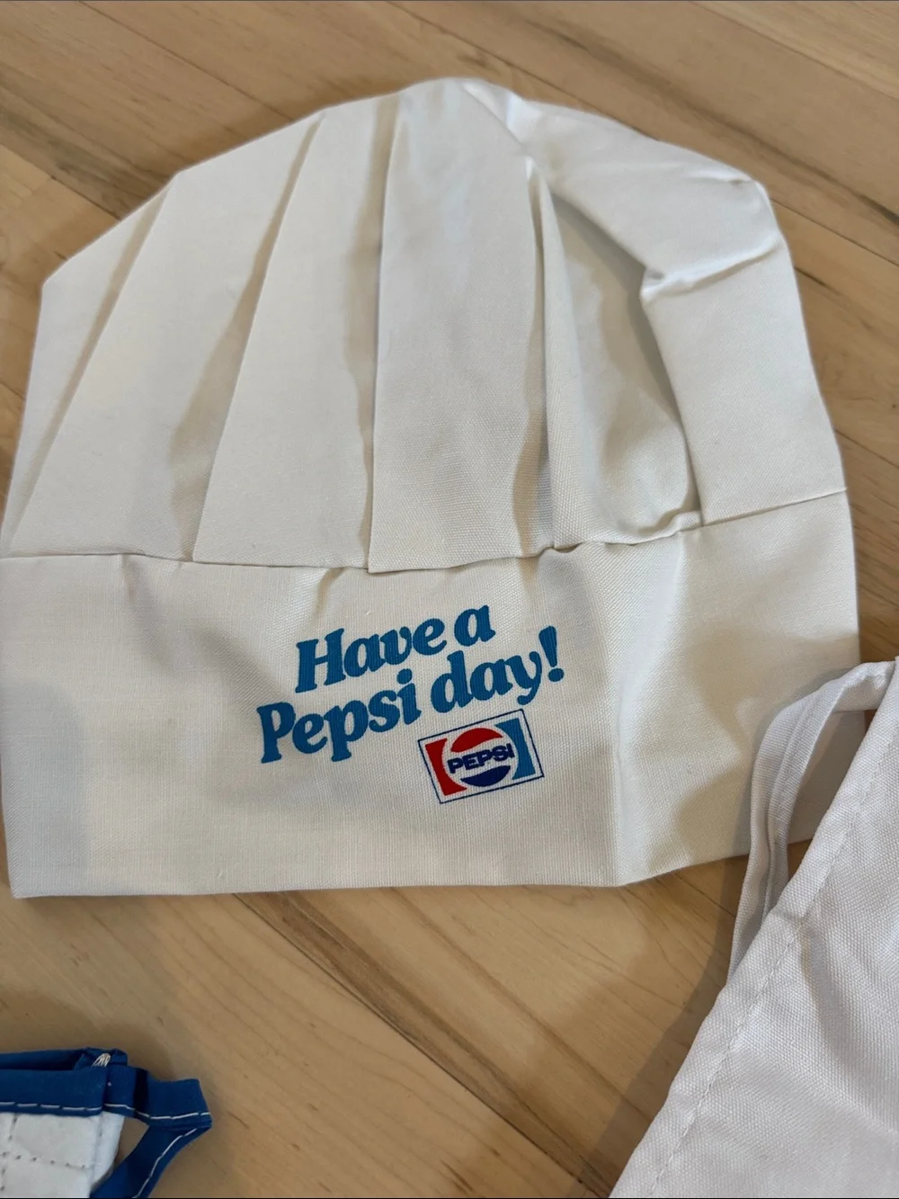 Vintage-NOS-Have A Pepsi Day! Chef Set-Apron-Hat-Oven Mitt-80s-Read